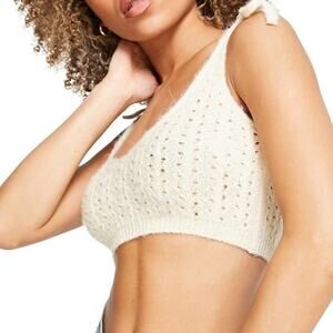 Topshop NWT Pretty Knit Crocheted Bralette Size 14
